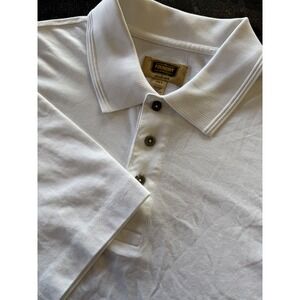 Foundry Supply Co Polo Shirt Mens 2XLT White Quick-Dri Pima Cotton Blend Preppy